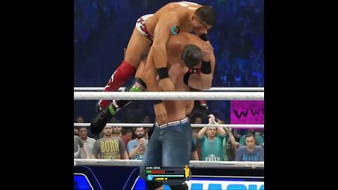 wwe 2k23 john cena Double Attitude Adjustment on 2 Miz #wwe2k23gameplay #wwe2k23myfaction