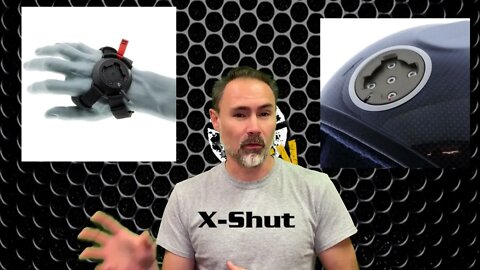 X Shut Mounting Options, Hand + Helmet