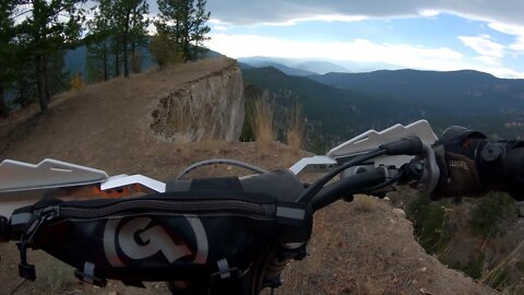 Dirtbiker Almost Goes Over Cliff | BC Canada