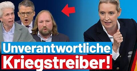 Alice Weidel fordert Verhandlungen und rechnet mit den Kriegstreibern ab!