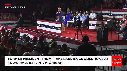 President Trump Takes Questions From Voters At His Campaign Town Hall In Flint, Michigan