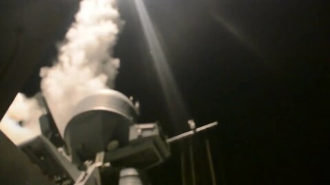 Ship Of The Black Sea Fleet Launches A Salvo Of Kalibr Cruise Missiles At Ground targets