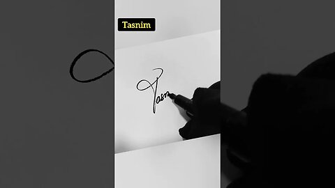 T signature Style | Tasnim name signature #shortsfeed #shortsbeta