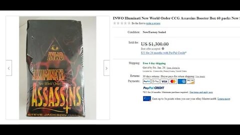 Expensive/Interesting Sealed Dead Card Game Sales on eBay November 2021 - January 2022 Part 2