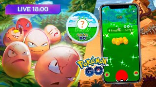 🕕 EXEGGCUTE SHINY! DOBRO XP AO EVOLUIR POKÉMON! Hora do Holofote! Pokémon GO!