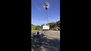 Old Tractor and Windmill near Martinez