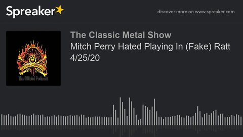 Mitch Perry Hated Playing In (Fake) Ratt 4/25/20