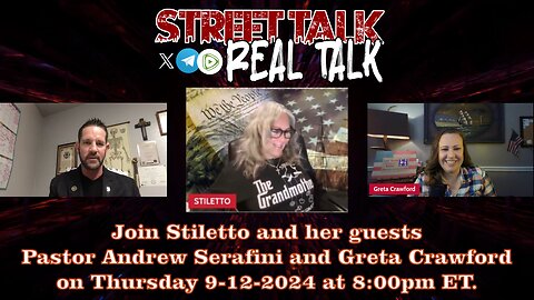 Rebroadcast of Street Talk with Stiletto 9-12-2024