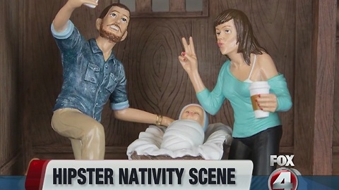 Hipster nativity set