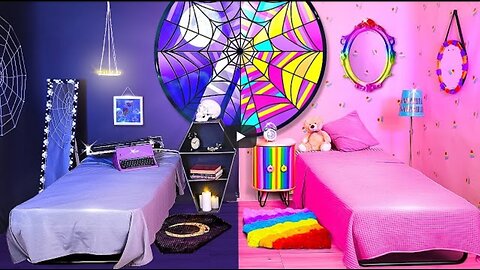 WEDNESDAY vs ENID's ROOM MAKEOVER 🌈|| BRILLIANT HACKS by 5-Minute Crafts