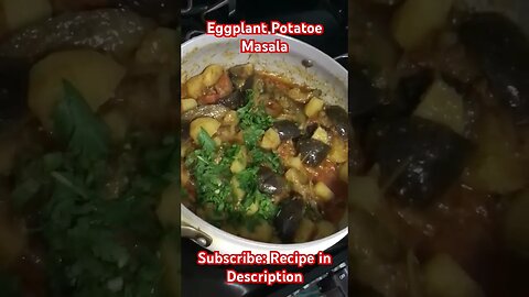 Eggplant Potatoes Masala #desi #food #cooking #recipe #food #vlog #pakistan #india #curry #america