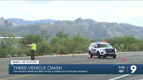 Two injured in three-vehicle wreck on Catalina Highway Friday