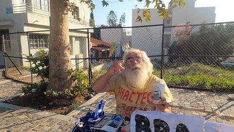 Greek Homeless Man with Brain Tumor is filled with knowledge about the moon and Apollo missions.