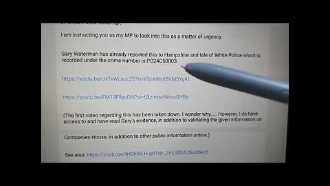 EXAMPLE OF EMAIL TO MP- CRITICAL - Child Protection - FORMER PC GARY WATERMAN