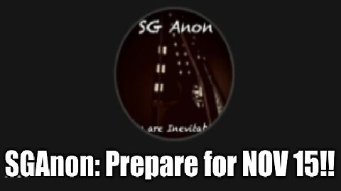 SGAnon: Prepare for NOV 15!!