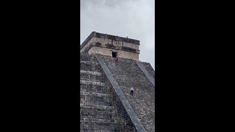 Tourist sparks outrage by climbing a sacred Mayan pyramid