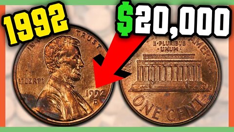 RARE PENNIES WORTH MONEY - $20,000 PENNY ERROR 1992 CLOSE AM!!