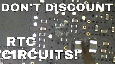 Finding broken vias and how RTC circuit failure presents itself