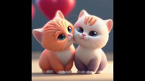 Cute kitten, cat beby animation movie video shorts