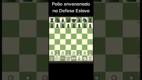 PEÃO ENVENENADO NA DEFESA ESLAVA: CUIDADO #Shorts #Xadrez #Chess #Echecs