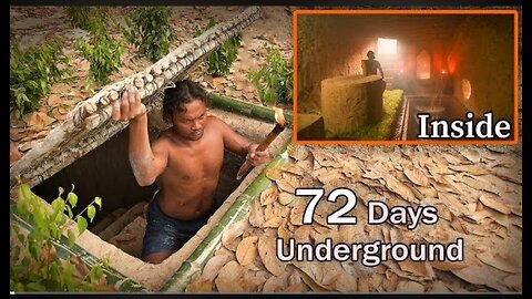 72 Days In Jungle & Building Hidden House - Full Video 🧡