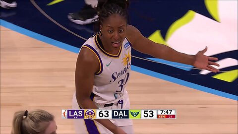 Foul OVERTURNED, Ref Called Foul After Player Tripped By Own Teammate | L.A. Sparks vs Dallas Wings