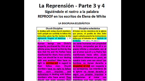 EL DON DEL HABLA - La Reprensión (Parte 4) - LA DISCIPLINA ECLESIÁSTICA 2