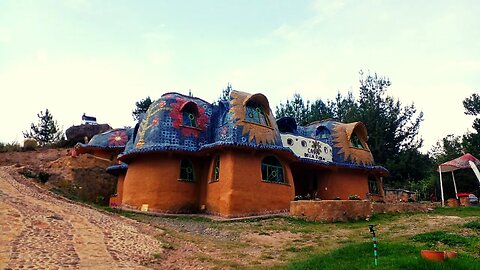 What an $11 dollar a night hotel is outside Villa De Leyva, Casa Ceramica Bella Flor.