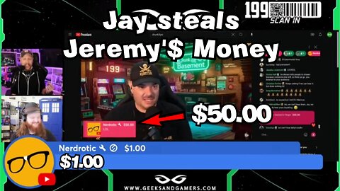 Jay steals Jeremy's Money - Geeks and Gamers Highlights