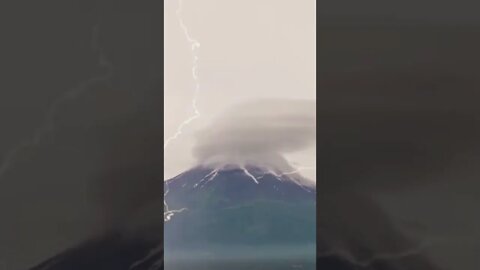 storm clouds and mountain