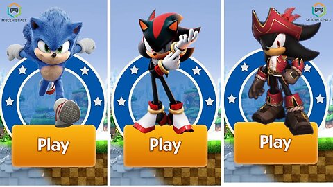 Movie Sonic VS Shadow VS Captain Shadow I Sonic Dash 7.3.0