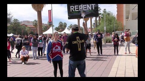 College student ASSAULTS Christian campus Preacher