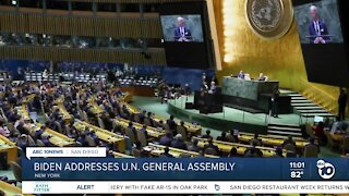 President Biden addresses UN General Assembly for first time