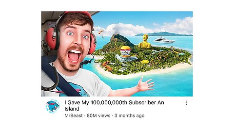 I Gave My 100,000,000th Subscriber An Island