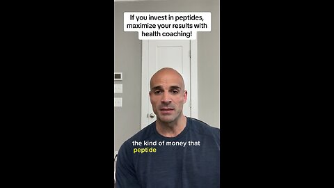 If you invest in peptides, maximize your results with health coaching!