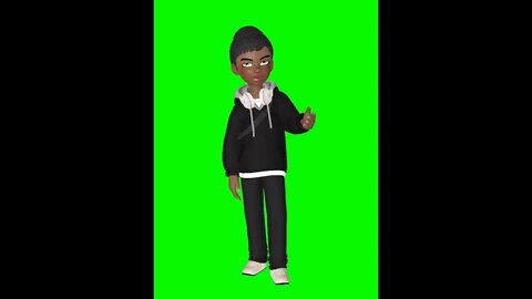 Vídeo de Animação - Avatar correndo - Chroma Key - Green Screen