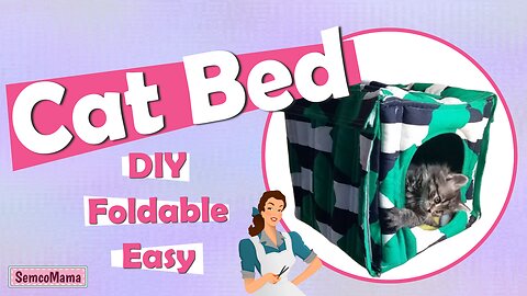 DIY foldable cat bed - sewing