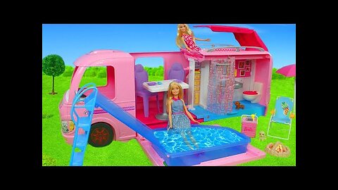 Barbie Dream Camper for Dolls and Kids!