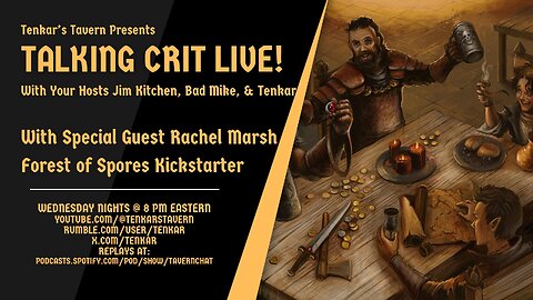 Talking Crit Live! W/ Rachel Marsh - Tonight 8/28 @ 8 PM ET