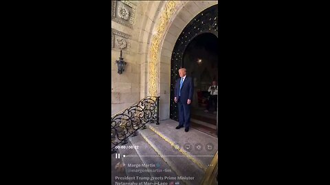 President Trump greets Prime Minister Netanyahu at Mar-a-Lago 🇺🇸🇮🇱