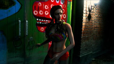 Resident Evil 2 Remake Katherine Hooters Girl Vintage Tye Die addon outfit [4K] Exclusive Mod