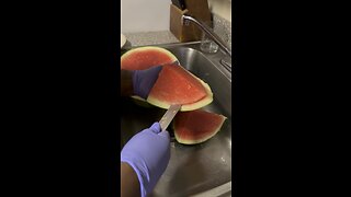 Watermelon cutting