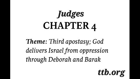 Judges Chapter 4 (Bible Study)