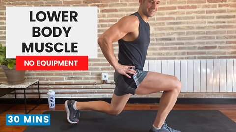 Lower Body Muscle Burner | 30 Minutes No Equipment to Build Muscular Legs | #CrockFitApp