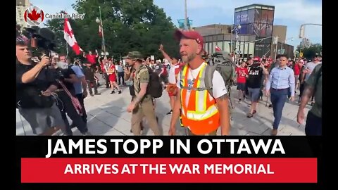 James Topp in Ottawa - Arrives at the War Memorial