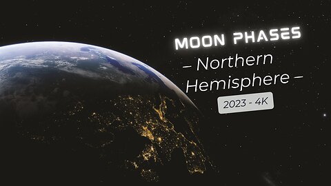 Moon Phases 2023 – Northern Hemisphere – 4K