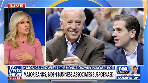 FOX & FRIENDS-4/9/23-MONICA CROWLEY I FMR ASSIST TS-MAJOR BANKS, BIDEN BUSINESS ASSOCIATES SUBPOENA