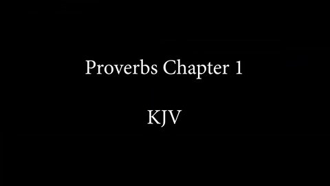 Proverbs Chapter 1 KJB