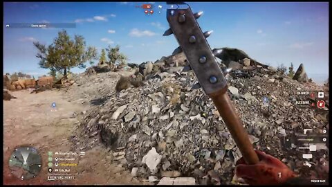 Holding the front line with a pistol and trench mace in Isonzo