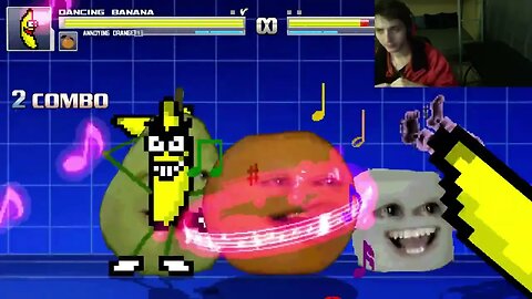 Fruit Characters (Annoying Orange And Dancing Banana) VS Frankenstein In An Epic Battle In MUGEN